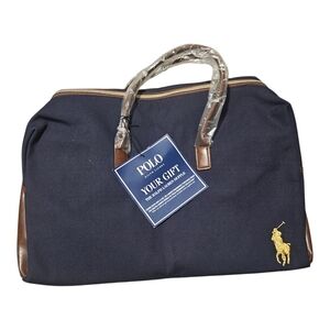 Polo by Ralph Lauren Black and Brown Duffel Bag